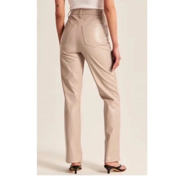 ABERCROMBIE & FITCH The '90s Straight Ultra High Rise Vegan Leather Pants - Picture 15 of 15